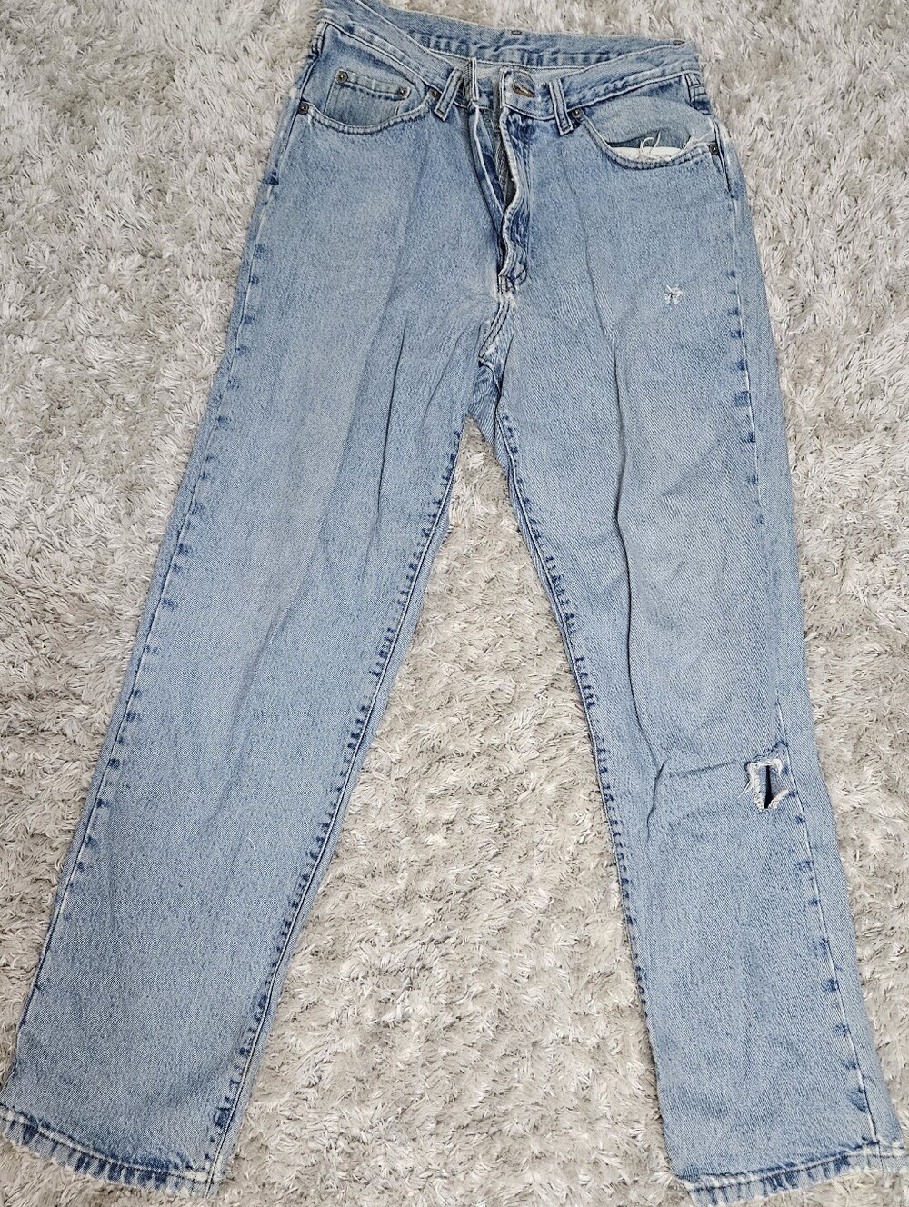 Vintage 1990s Ralph Lauren Double RL Light Blue Men’s Relaxed Jeans